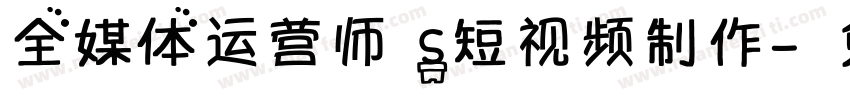 全媒体运营师 S短视频制作字体转换